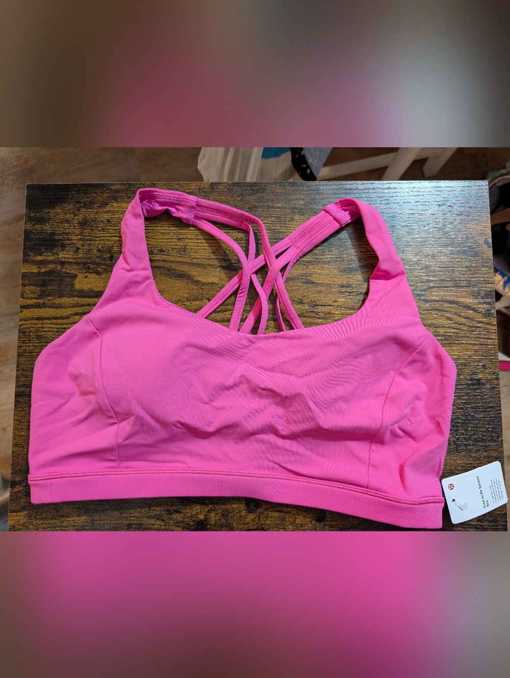 NWT - Lululemon Free To Be Serene Pink Strappy Crossback Sports Bra